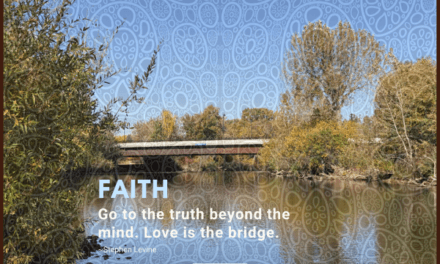 Go to the truth beyond the mind. Love is the bridge. ~Steven Levine