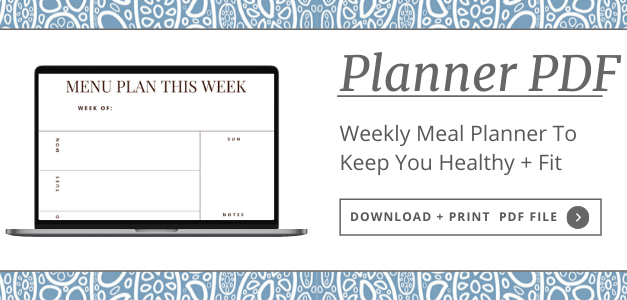 Weekly Menu Planner Page